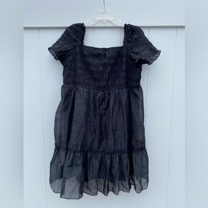 BRAND NEW H&M Dividend Black Ruffled Dress